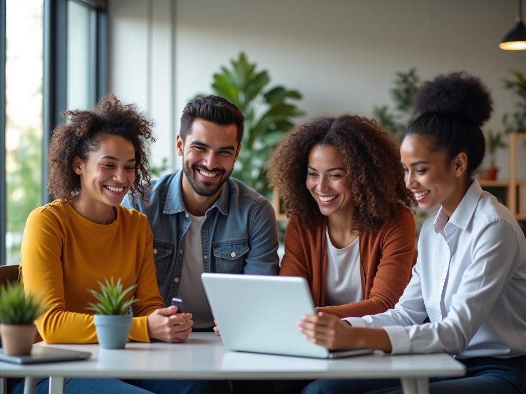 Équipe de professionnels engagés dans un programme de bien-être en entreprise
